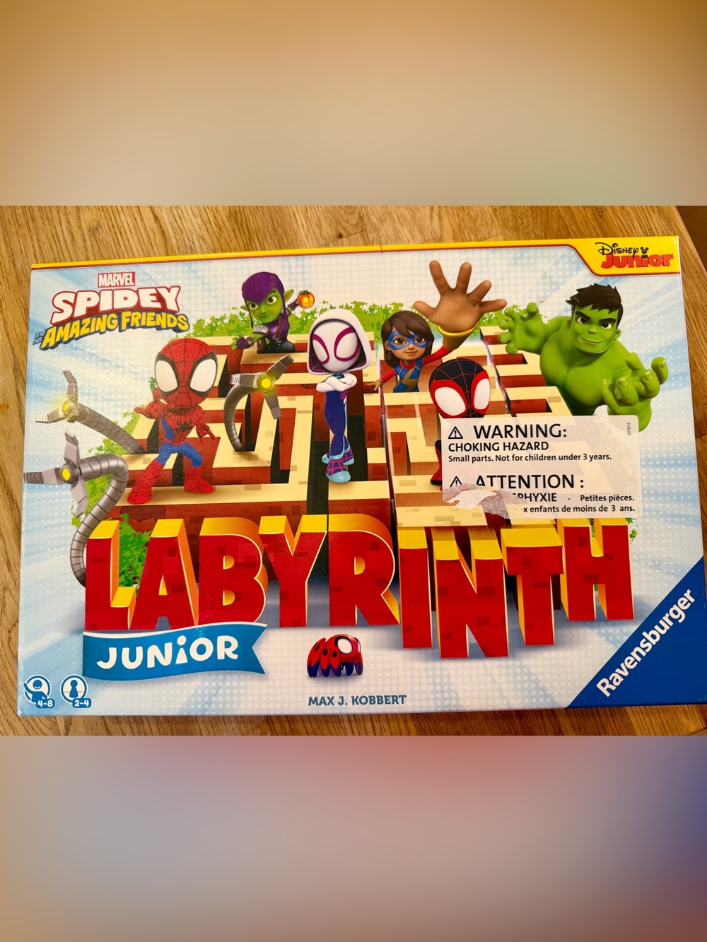 Marvel Spider-Verse Labyrinth Junior Game - Colorful Red/Blue Packaging